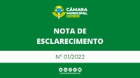 NOTA DE ESCLARECIMENTO Nº 01/2022